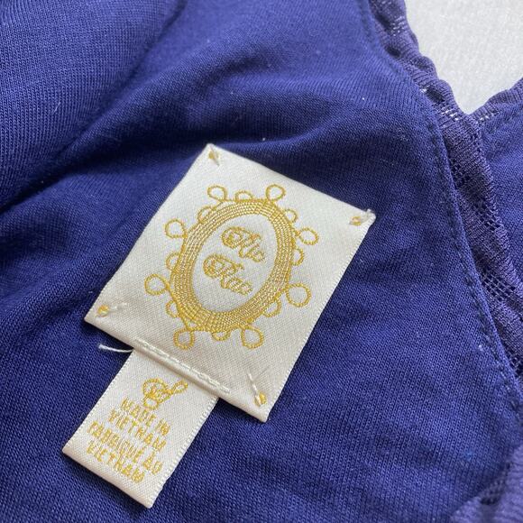 Anthropologie Rio Rao Navy Blue Tiered Dress Size‎ S Coquette Fairy Swiss Dot - Picture 5 of 10